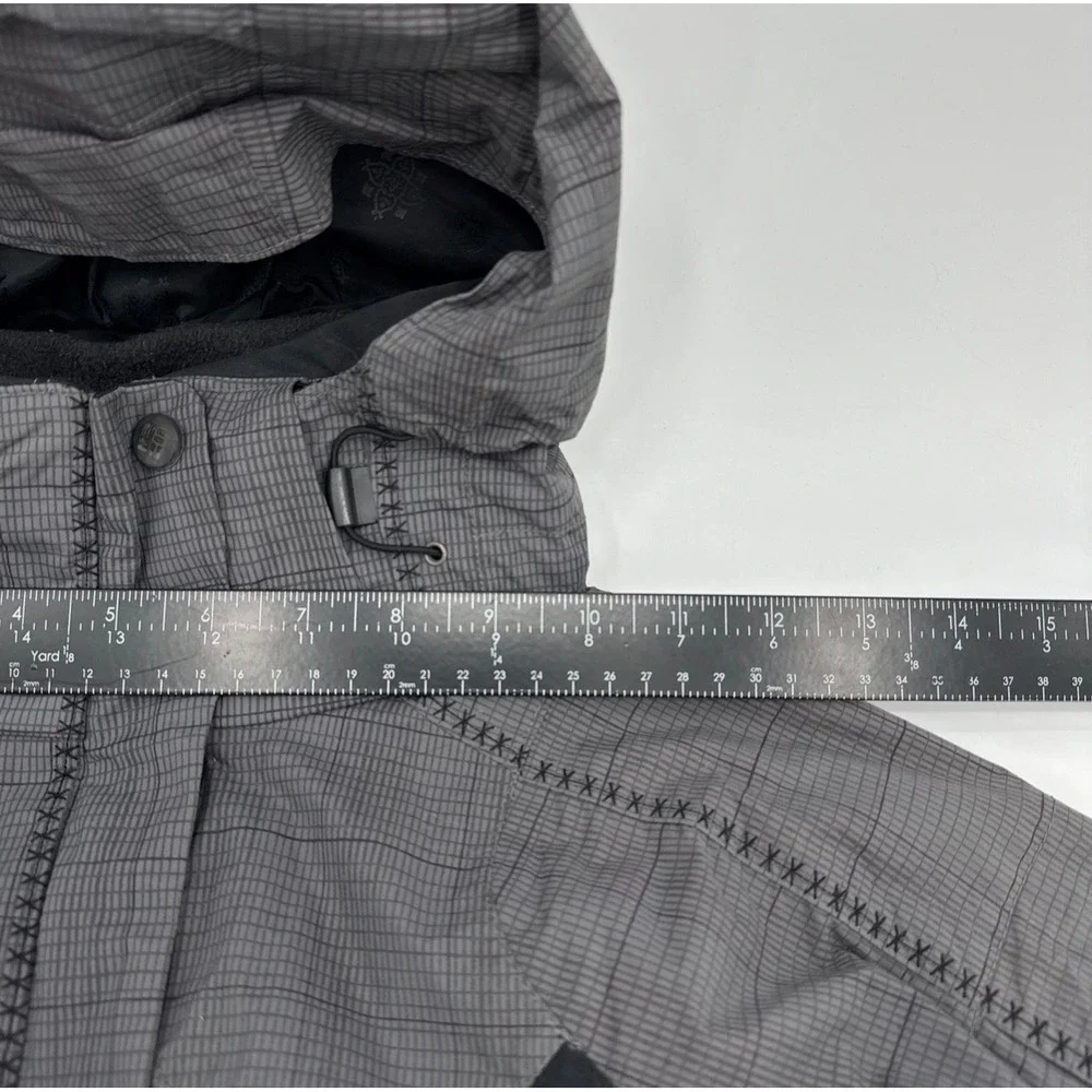 Columbia Omni-Tech Interchange Jacket Women S Grey Black Grid‎ Waterproof
